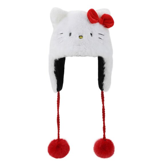 Hello Kitty Faux Fur 3D Laplander Beanie - Picture 1 of 7